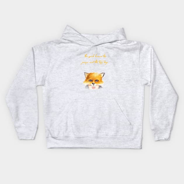 the quick brown fox Kids Hoodie by DendrobiumLabs